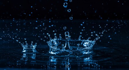 Water splash, crown-like