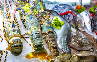 Seafood sold at Bangla Night Market in Patong, Phuket, Thailand