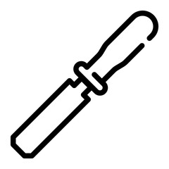 chisel line icon