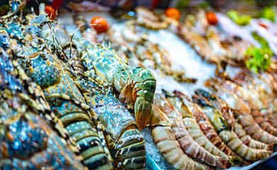 Seafood sold at Bangla Night Market in Patong, Phuket, Thailand
