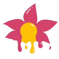vector illustration of an abstract flower melting 