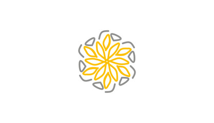 abstract yellow flower