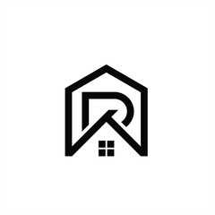 Letter RW or Letter R which can be used for building construction management logos
