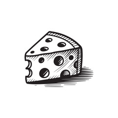 Cheese design template. Hand drawn vector dairy illustration.