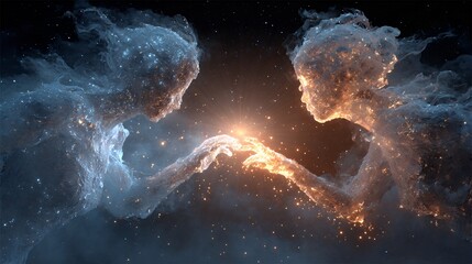 cosmic nebula space explosion abstract galaxy universe energy digital art celestial illustration