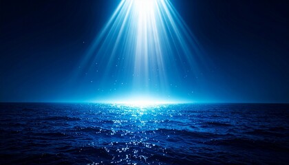 海面を差す光、綺麗で幻想的な背景画像
