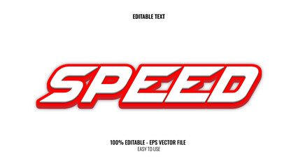 3D text effect style speed, editable text effect
