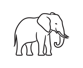 Minimalistic elephant silhouette in a modern abstract vector style,-01.eps