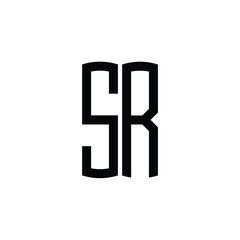 SR monogram logo design letter text name symbol monochrome logotype alphabet character simple logo