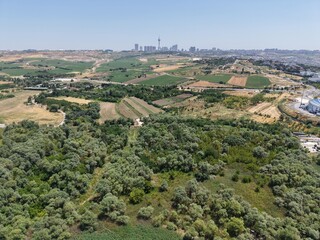 Aerial view of the area
