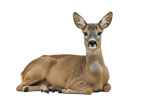 chevreuil isolé sur un fond blanc