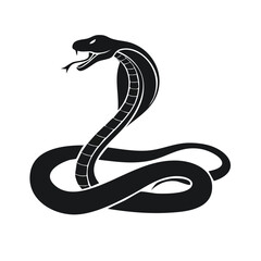 Fototapeta premium Cobra Snake Full Body Black Glyph Icon (Color Changes Available in SVG)