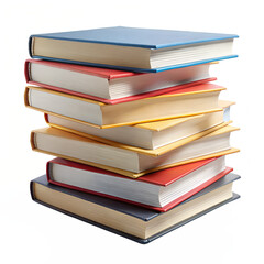 stack of books isolated