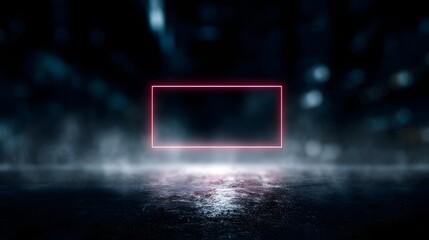 Digital interface frame floating on a dark futuristic screen
