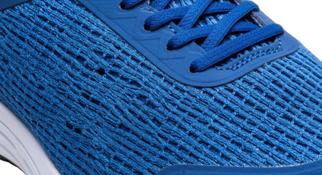 Closeup of Blue Athletic Shoe Texture. - Powered by Adobe