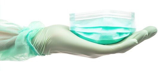 Medical professional offering a protective surgical mask as a vital safeguard
