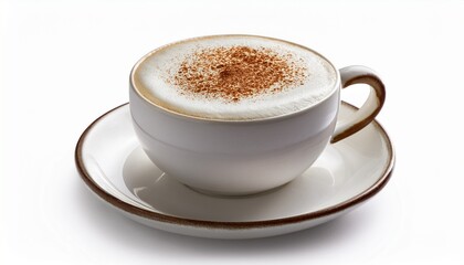 Fototapeta premium cappuccino coffee isolated on a white background
