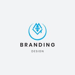 Modern Letter M logo template designed