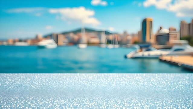 
Urban Harbor Scene with Yachts and Reflective Surface - Powered by Adobe