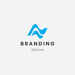 Letter modern N logo template