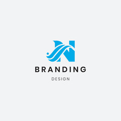 professional Letter N logo template