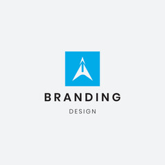Modern Letter A logo template designed