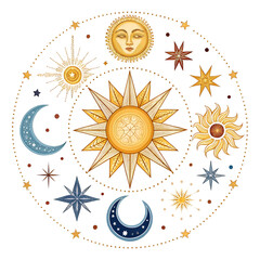 sun and moon