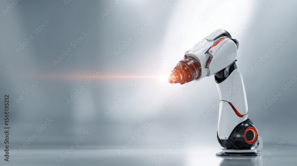 Poster robot with light shining through it representing transparency and clarity in ai-driven merger analys