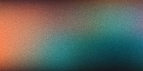 Dark grainy color gradient wave background, purple red yellow blue green colors banner poster cover abstract design, black copy space.