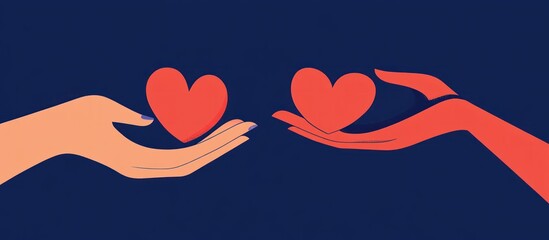 Hands exchanging heartfelt affection, symbolizing love and mutual support