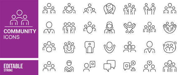 Scalable Community Icons for Social, Group, and Networking Design Projects