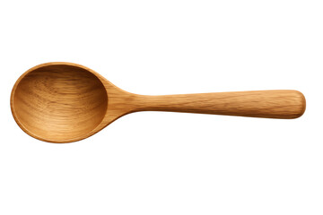 Wooden spoon isolated on transparent background
