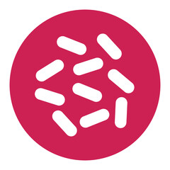 red silhouette bacteria icon