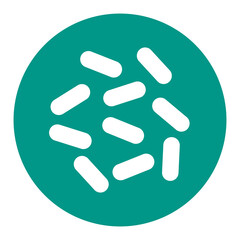 green silhouette bacteria icon
