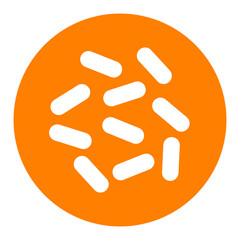 orange silhouette bacteria icon