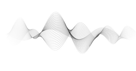 Audio Waves Telecommunication Concept Digital frequency track equalizer Stylized lines on empty background
