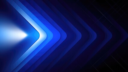 Glowing Blue Chevron Layers abstract light