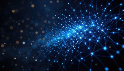 Naklejka premium Glowing Blue Network Connections abstract