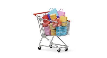colorful shopping cart