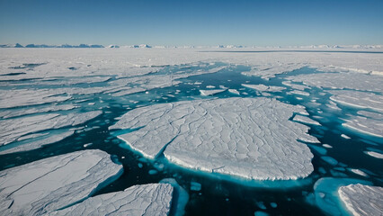 Melting Ice Sheet and Glacier Landscape
