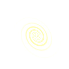 Yellow Spiral Energy Vortex – Glowing Abstract Rings on Transparent Background PNG