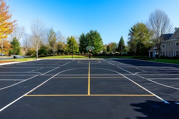 Obraz premium a basketball court