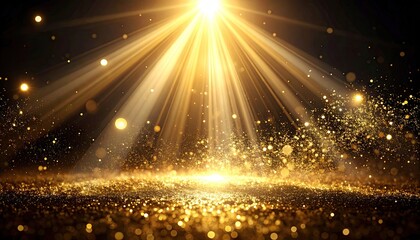 Golden stage lighting effect
