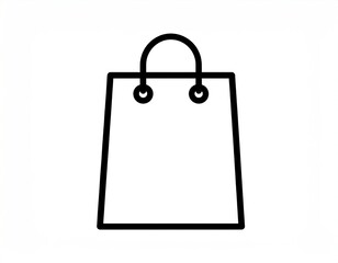 Simple shopping bag icon (2)