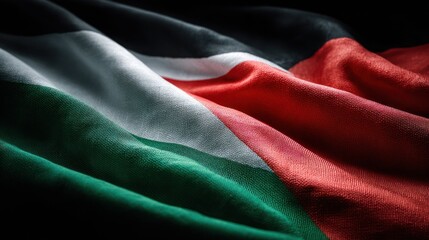 Palestine flag close up