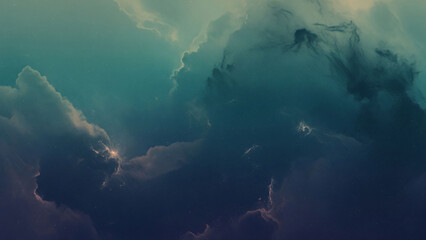 Abstract and textured sky teal to deep navy gradient background