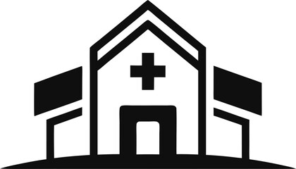 Obraz premium Clinic Icon Vector Illustration 