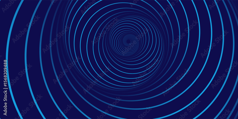 Poster abstract blue background with glowing curved lines. shiny blue swirl curve lines design. spiral line