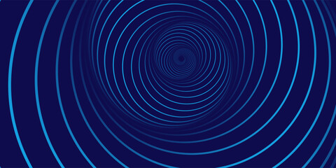 Abstract blue background with glowing curved lines. Shiny blue swirl curve lines design. Spiral lines. Geometric oval pattern. Futuristic technology concep
