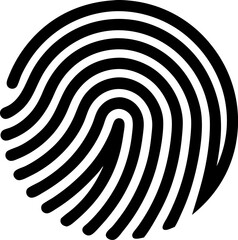 Fingerprint Scan Icon Vector Illustration 